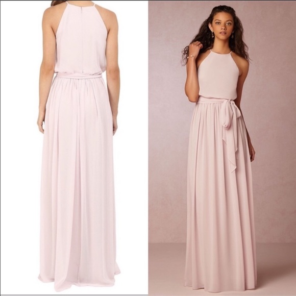 BHLD Donna Morgan Alana Dress Palest Pink Wedding - Picture 10 of 13